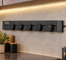 باكج مسار أفياش كهرباء جداري بطول 60 سم + 4 افياش + منفذ USB وType-C
