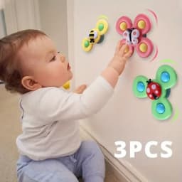 لعبة كوب شفط على شكل زهرة تفاعلية للأطفال، لعبة شفط كرتونية، لعبة أطفال دوارة، لعبة تعليمية ممتعة