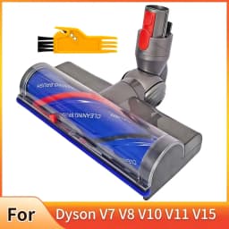 فرشاة أدوات ورأس فرشاة أرضية لمكنسات دايسون V7 V8 V10 V11 V15 مع ضوء LED أخضر للكشف عن الغبار، قابلة للفك السريع