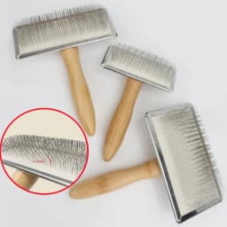 مشط الكلب من الخشب الصلب، فرشاة الكلاب، مزيل شعر الحيوانات الأليفة، فرشاة تدليك للقطط، أمشاط من الفولاذ المقاوم للصدأ لفتح عقدة شعر القطط