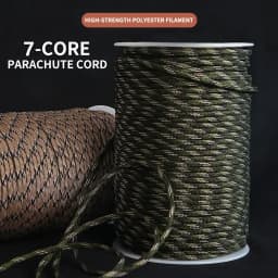 7 Cores Paracord الحبل 5 8 16 31 M Dia.4mm للتخييم في الهواء الطلق بقاء الحبل المظلة الملحقات