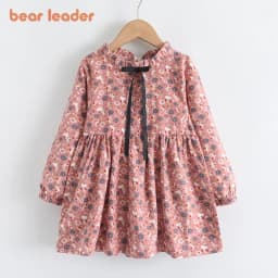 Bear Leader جديد الخريف الفتيات فستان الربيع الاطفال الأميرة فستان غير رسمي الأزهار ازياء الأطفال الملابس الزهور فساتين 2-8 سنوات