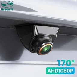 GreenYi AHD 1920x1080P كاميرا الرؤية الخلفية للسيارة 170 ° عدسة عين السمكة الذهبية عالية الدقة للرؤية الليلية كاميرات أمامية عكسية للسيارة G899