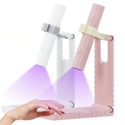 مصباح أشعة فوق البنفسجية/LED محمول للأظافر بقوة 3 واط، مصباح UV صغير محمول للأظافر الجل مع إعدادين للتوقيت، مصباح LED للأظافر للاستخدام المنزلي