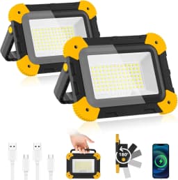 LED أضواء العمل 5 وضع المحمولة البناء كشاف ضوء مصباح التخييم القابلة لإعادة الشحن لموقع المرآب ورشة عمل الصيد في حالات الطوارئ