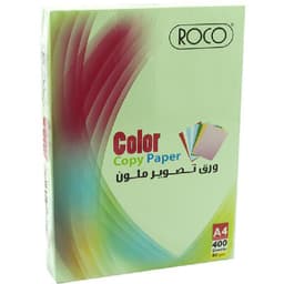 روكو كولور ورق تصوير، سادة، اخضر، A4، 80 gsm، 400 ورقة