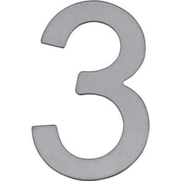 روكو أرقام بلصق ذاتي، "3"، انجليزي، فضي