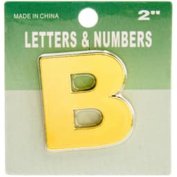روكو أحرف بلصق ذاتي، "B"، انجليزي، ذهبي