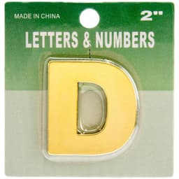 روكو أحرف بلصق ذاتي، "D"، انجليزي، ذهبي