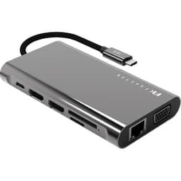 فيل تك ميجا دوك محطة متعددة المنافذ، USB‎-‎C (3‎.1‎)، 11‎ منفذ (3X USB ‎3‎.1‎‎/‎2‎X USB‎-‎C/HDMI/VGA/مخرج صوت/RJ-45‎/SD/Micro SD)، رمادي فضائي