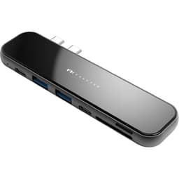 فيل تك سي - جت جلاس دوال يو اس بي محطة متعددة المنافذ، USB-C (3.0)، يو اس بي 3.0، يو اس بي سي، اتش دي ام آي، بطاقة اس دي، ميكرو اس دي، ثندربولت 3 7، اسود
