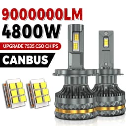9000000LM H7 Canbus LED المصابيح الأمامية 4800W H4 H11 H1 9005 HB3 9006 HB4 H13 9004 9007 توربو السيارات المصابيح الأمامية 12V 24V أضواء السيارة