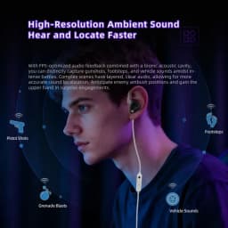 سماعات أذن KZ Phantom HiFi سلكية للألعاب مع ميكروفون وتقنية DSP لتحديد المواقع الصوتية، مثالية لألعاب الكمبيوتر والهواتف المحمولة.
