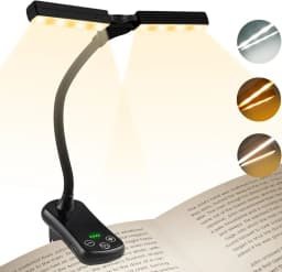 جديد 3 ألوان 8 سطوع 14 LED كليب على كتاب ضوء Usb قابلة للشحن ضوء الليل المحمولة القراءة ضوء كتاب مصباح مكتب صغير