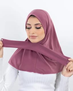 جاهز للارتداء غطاء كامل للحجاب الداخلي الفوري وشاح جيرسي عالي الجودة مع أزرار خلفية للنساء المسلمات قبعات عمامة