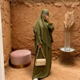 ملابس صلاة نسائية فستان طويل خيمار 2 قطعة مجموعة عباية عيد حجاب إسلامي غطاء كامل قفطان رمضان إسلامي جلابة 2026