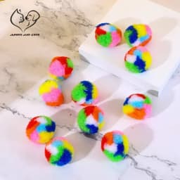 20 قطعة/مجموعة من كرات القطط المخملية الملونة، ألعاب تدريب ممتعة، كرات صامتة، ألعاب ناعمة للقطط، لتنظيف الأسنان، ألعاب تفاعلية للقطط الصغيرة، مستلزمات الحيوانات الأليفة.