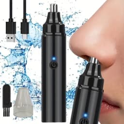 ماكينة تشذيب شعر الأنف وإزالة شعر الوجه قابلة لإعادة الشحن للرجال - أداة محمولة للعناية الشخصية لتنظيف الأنف