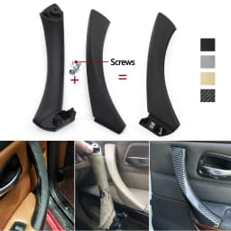 مقبض سحب الباب الداخلي لراكبي السيارة من الجانب الأيسر والأيمن مع غطاء الكسوة لسيارات BMW 3 Series E90 E91 E92 316i 318i 320i 325i 328i