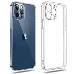 غطاء هاتف شفاف فائق النحافة لأجهزة iPhone 11 و12 و13 و14 و15 و16 و17 و18 Pro وX وXR وXS Max وMini و7 و8 Plus، مصنوع من السيليكون الناعم، وشفاف من الخلف.