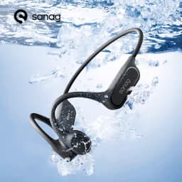 Sanag B33S سماعات بلوتوث توصيل العظام مفتوحة الأذن IPX8 سماعات السباحة اختيار 32 جيجابايت ذاكرة سماعة رأس لاسلكية سماعات أذن MP3