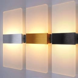 شمعدانات جدارية حديثة مصباح جداري LED 6 وات/12 وات، إضاءة جدارية أكريليك، مناسبة لتزيين غرفة المعيشة والممر بجانب السرير