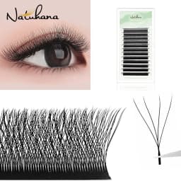 NATUHANA W على شكل 4D 5D 6D البرسيم رمش ملحقات الفردية مسبقة الصنع الروسية حجم مروحة لينة الطبيعية المنك الرموش الصناعية ماكياج