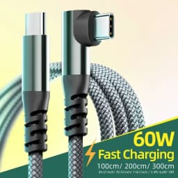 LAIHONEN 1 قطعة USB C كابل 1 متر 2 متر 3 متر 10FT USB C نقل البيانات 60 واط PD كابل شحن سريع آيفون 15 15Plus 15Pro ماكس