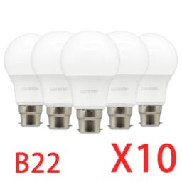 10 حزمة B22 LED لمبة مصباح 220 فولت 110 فولت لا وميض 8 واط 9 واط 12 واط 18 واط 24 واط هايت إضاءة دافئة للظهور المنزلي