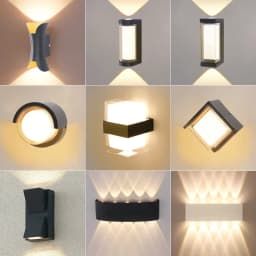 وحدة إضاءة LED جداريّة ضوء في الهواء الطلق مقاوم للماء حديقة ساحة الشرفة الجدار مصباح الممشى داخلي غرفة المعيشة المدخل غرفة نوم إضاءة زينة AC85-265