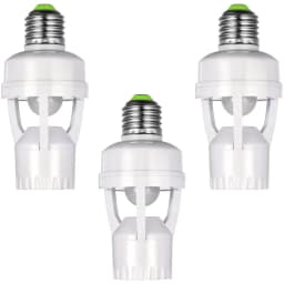محول مقبس كهربائي AC100-240V E27 مع مستشعر حركة PIR، قاعدة مصباح LED E27، مفتاح ذكي، حامل مصباح