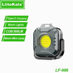 مصباح عمل LED من LiitoKala، موديل LF-986، مصباح صغير LF-786، 500 لومن، بتقنية COB، بطارية قابلة للشحن بسعة 1200 مللي أمبير، مصباح يدوي مغناطيسي للاستخدام في التخييم، الإصلاحات، وحالات الطوارئ.