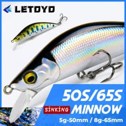 LETOYO 5 جرام 50 مللي متر 8 جرام 60 مللي متر 1.5-2.5 متر عمق غرق أسماك الصيد إغراء الاصطناعي الطعوم الصلبة كرانكبيت المتذبذب سمك السلمون المرقط باس إغراء