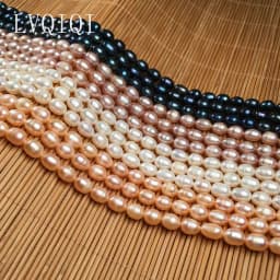 حقيقي المياه العذبة الطبيعية 100% اللؤلؤ الأرز الخرز فاصل لكمة فضفاض اللؤلؤ حبة للمجوهرات عقد دي اي واي سوار إكسسوارات صنع