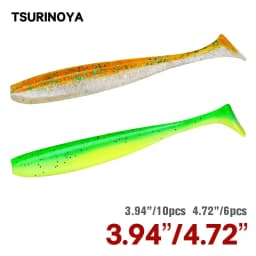 TSURINOYA جديد حجم 100 مللي متر 120 مللي متر T الذيل دودة لينة السحر سهلة شينر الاصطناعي الطعوم الناعمة رائحة المضافة ل باس الصيد Wobblers