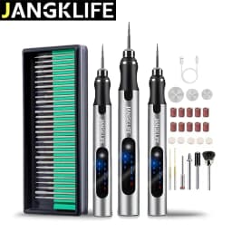 JANGKLIFE USB مجموعة أدوات دوارة لاسلكية النجارة النقش القلم DIY للمجوهرات المعادن الزجاج مثقاب لاسلكي صغير