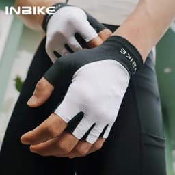 INBIKE نصف اصبع قفازات ركوب الدراجات الجبلية الصيف دراجة قفازات للرجال ركوب SBR النخيل مبطن الطريق الجبلية قفازات الدراجة اكسسوارات