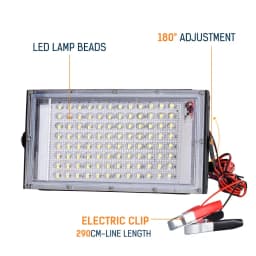 DC12V LED كشاف ضوء 50 واط 100 واط كشاف خارجي الأضواء IP66 مقاوم للماء عاكس ضوء الطوارئ المحمولة 12 فولت مصباح ليد