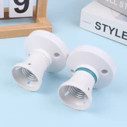 حامل مصباح LED عالي الطاقة ، رأس سقف لولبي E27 ، مقبس قاعدة إضاءة سطح المكتب ، حامل مصباح دائري مقاوم للحرارة في المنزل
