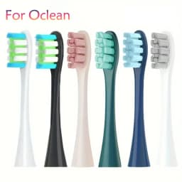رؤوس فرشاة بديلة لـ Oclean X/ X PRO/ Z1/ F1/ One/ Air 2 /SE رأس فرشاة الأسنان الكهربائية بالموجات الصوتية DuPont فوهات ذات شعيرات ناعمة