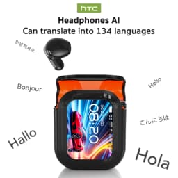 مترجم HTC NE20 جديد بلوتوث 6.0 سماعات رأس لاسلكية ترجمة سماعات IPX4 تصنيف مقاوم للماء عمر بطارية طويل