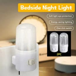 LED ضوء الليل الولايات المتحدة/الاتحاد الأوروبي التوصيل توفير الطاقة غرفة ضوء غرفة المعيشة غرفة نوم الممر إضاءة المنزل طفل رضيع السرير LED مصباح الليل