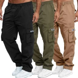 السراويل البضائع الرجالية Sweatpants في الهواء الطلق فضفاض مستقيم السراويل الطويلة الصيف عادية متعددة جيب دائم ملابس العمل الذكور السراويل
