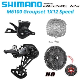Shimano Deore M6100 1x12 مجموعة Derailleurs 12 سرعة رافعة تحول يمين وتد CN سلسلة RD كاسيت أشعة الشمس 46T 50T 52T