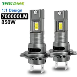 YHKOMS H7 LED المصباح لمبة صغيرة لاسلكية 60 واط 20000LM 6000 كيلو CSP للسيارة كشافات السيارات ديود مصابيح H7 توربو Led 12 فولت السيارات