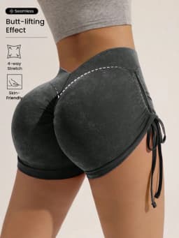 شورت برباط بلوري للنساء، أرداف رفع الخوخ، ركوب الدراجات للياقة البدنية، سراويل ثلاثية الأجزاء، رياضات الجري، شورت بلوري