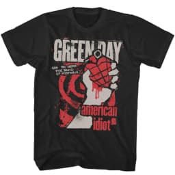 تي شيرت Green Day American Idiot Hysteria للرجال، تي شيرت كلاسيكي لموسيقى الروك، تي شيرت بأكمام قصيرة للنساء، تي شيرت عصري للشارع