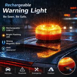 ضوء طوارئ LED وامض V16 إسباني قابل لإعادة الشحن عبر USB مع حث مغناطيسي وامض تلقائي للتحذير والمساعدة في الأمان