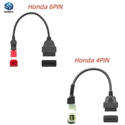Obd2 كابل لهوندا 4Pin 6Pin دراجة نارية إلى obdii 16 دبوس كابل 4 دبوس/6 دبوس كابل توصيل دراجة نارية التشخيص تمديد كابل