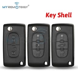 غلاف مفتاح تحكم عن بعد MYREMOTEKEY 2/3/4B لسيارات بيجو 207 307 308 407 607 807 وسيتروين C2 C3 C4 C5 C6